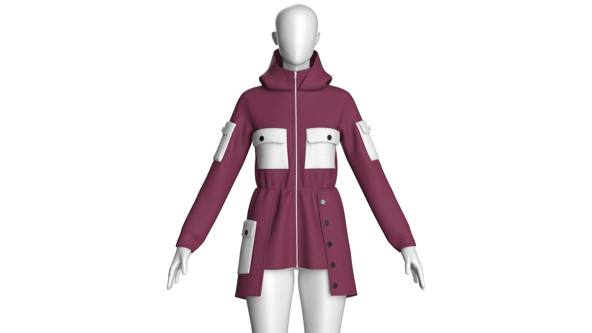 Media 1 for listing Girls Eclipse Modular Hooded Jacket | High Poly
