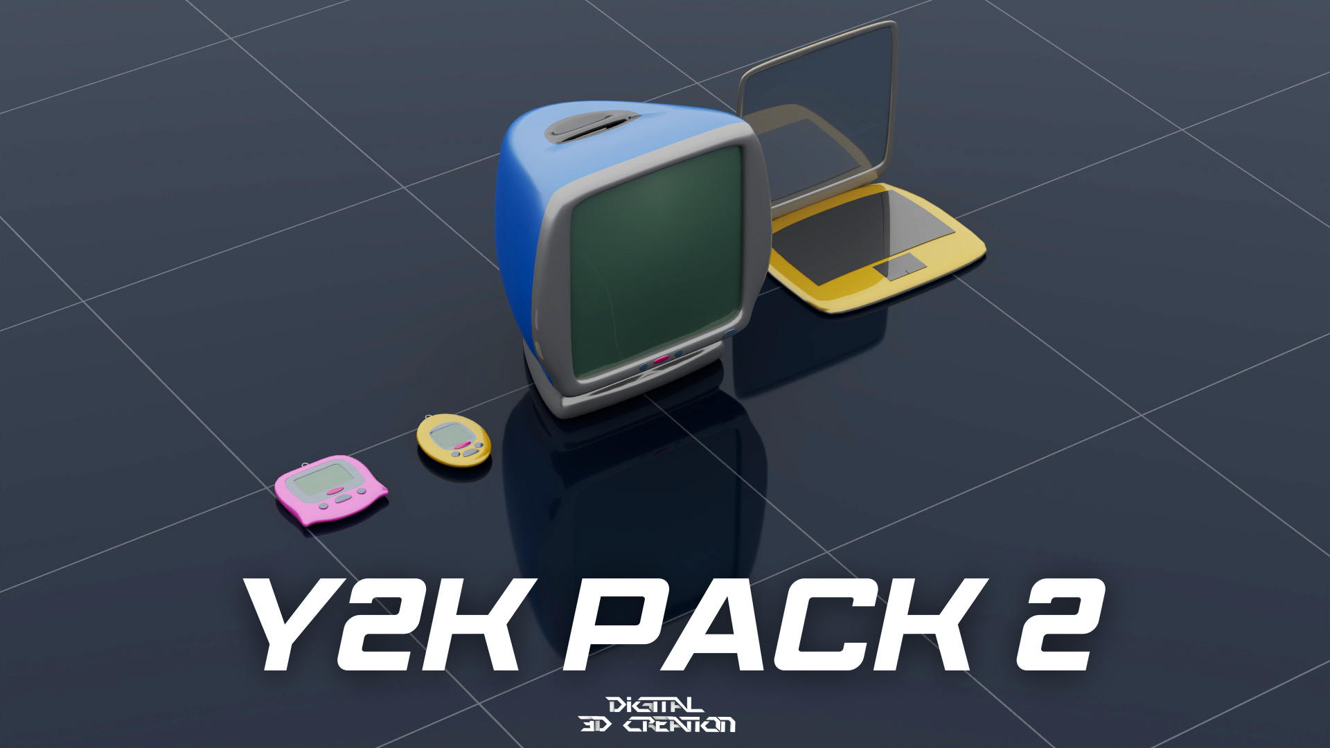 Y2K Pack 2 – Stylized Retro Environment Kit | Fab