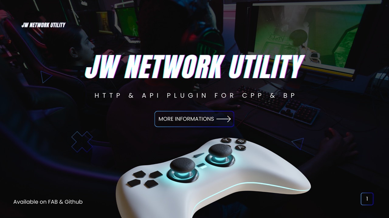 الوسائط 1 للقائمة JWNetworkUtility — JWT HTTP API Client with Auto-Refresh & Blueprint Support