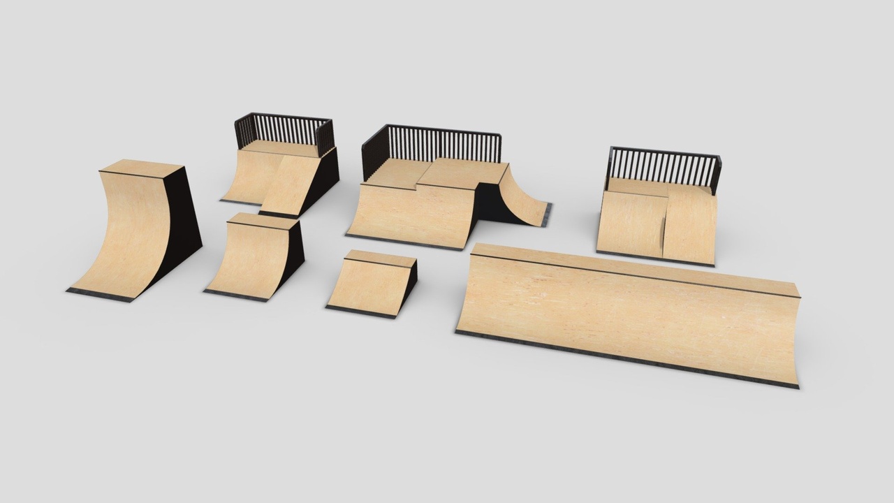 Media 1 for listing Skatepark Collection - Quarter Pipes