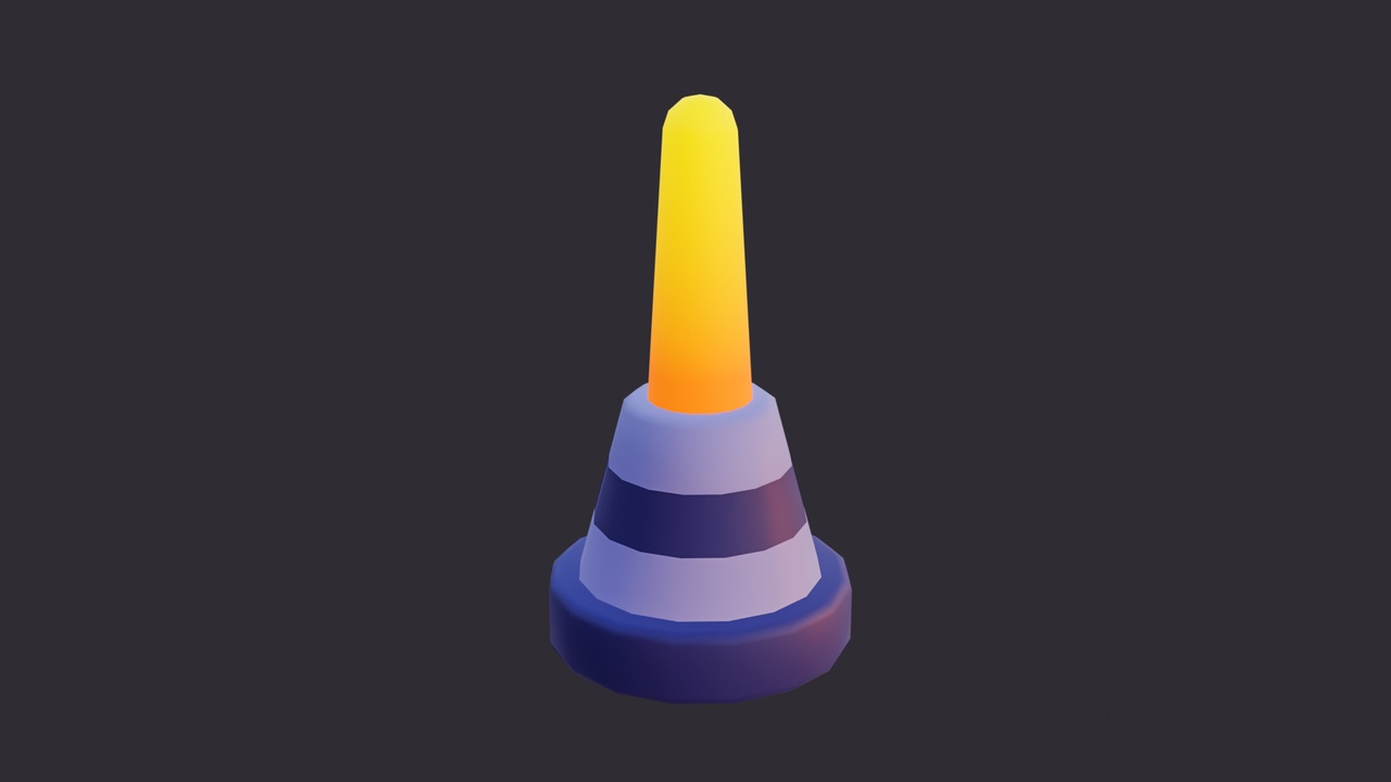 Media 1 for listing Low Poly Road Barrier Beacon