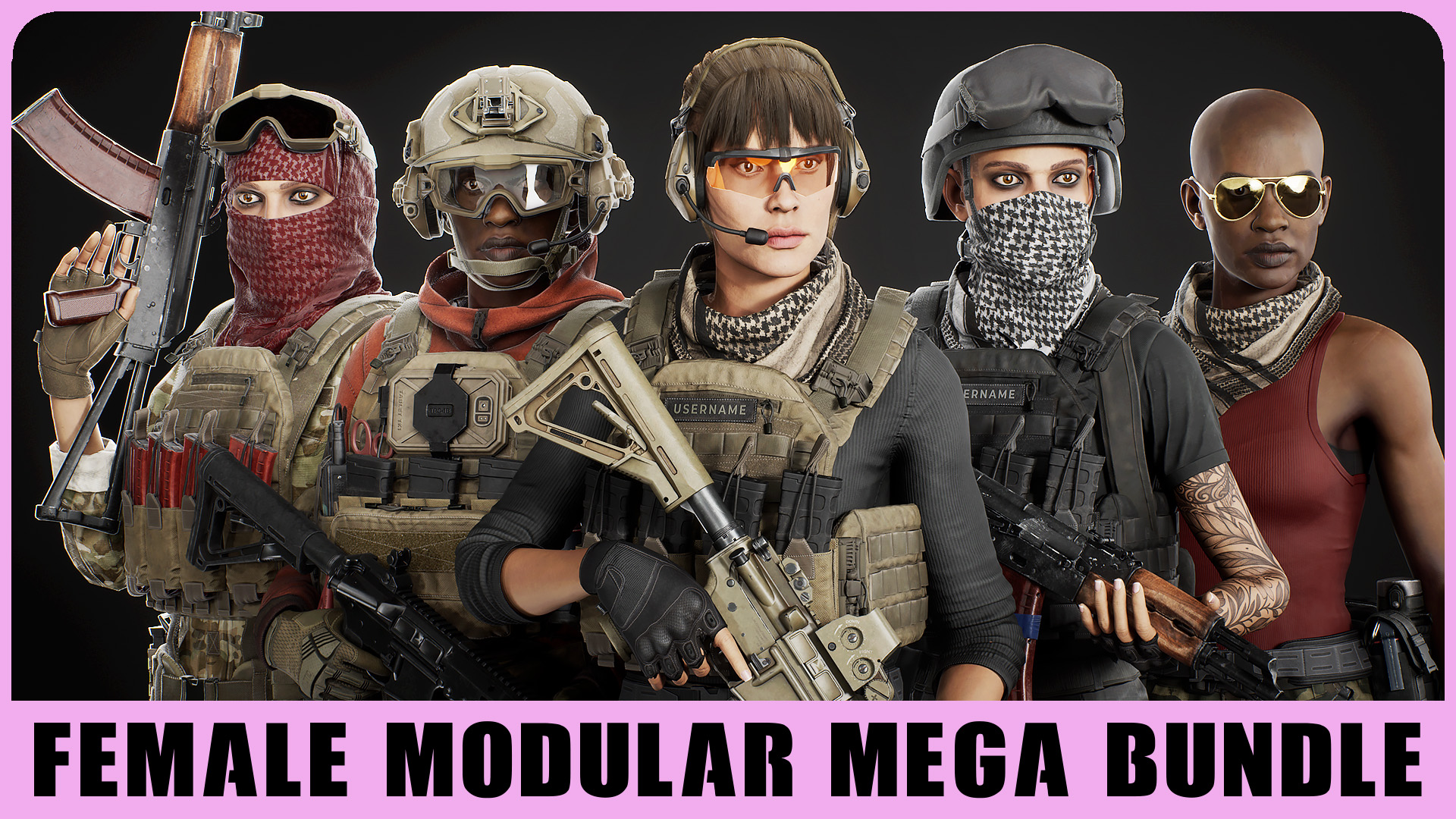 Female Modular Character Mega Bundle | Fab