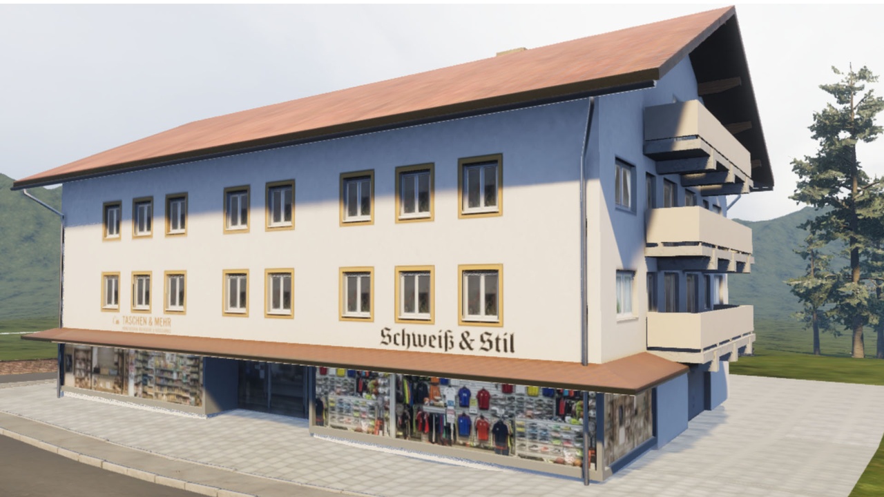 Media 1 for listing Low Poly Bavarian Commercial Building 03