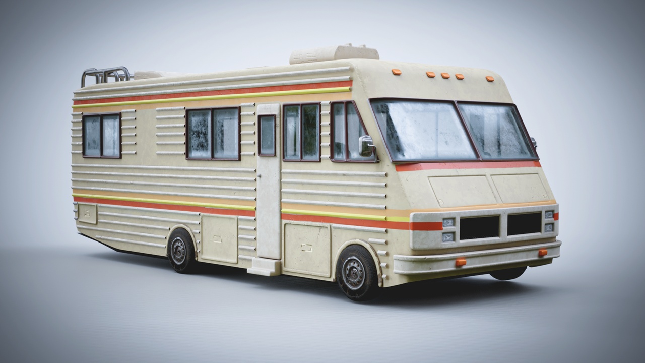 Media 1 for listing Classic RV Camper Van Realistic Blender 3D Model