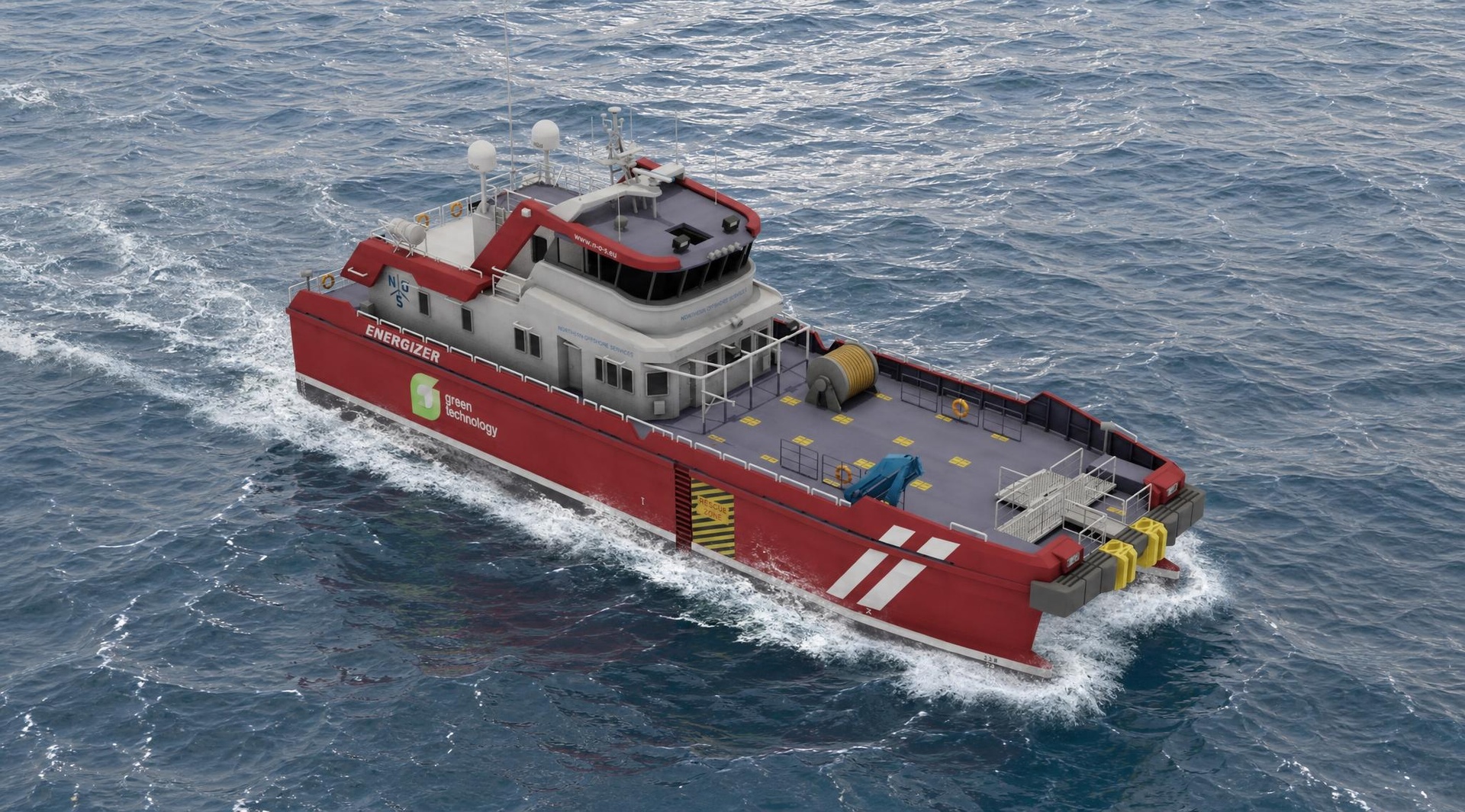Media 1 for listing MV Energizer Crew Transfer Vessel Electric Catamaran Game Ready 3D Model