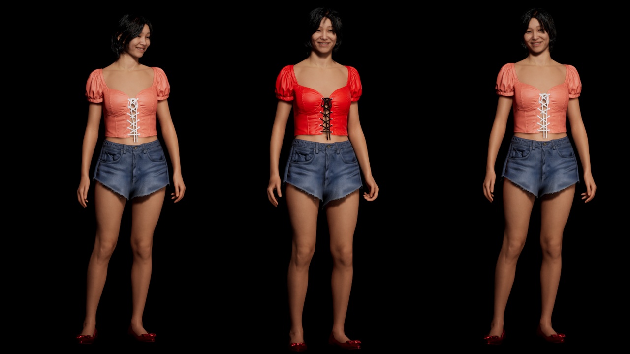 Media 1 for listing Female Summer Fashion Pack – MetaHuman Clothing, Tops, Shorts & Shoes