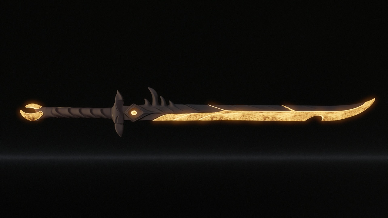 Media 1 for listing Dark Crescent Blade | Stylized Game Ready Weapon