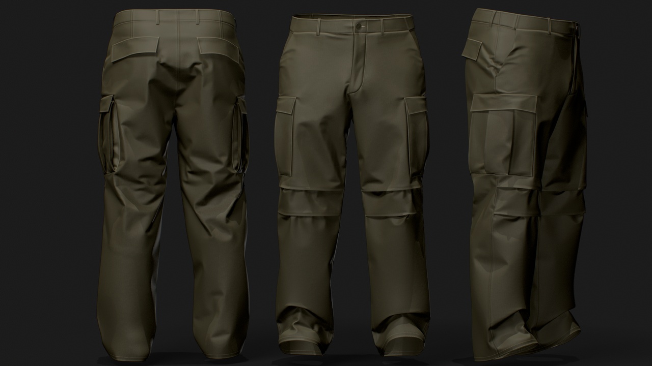 Media 1 for listing Utility Cargo Pants for MetaHuman – Parametric Wardrobe (MHPKG)