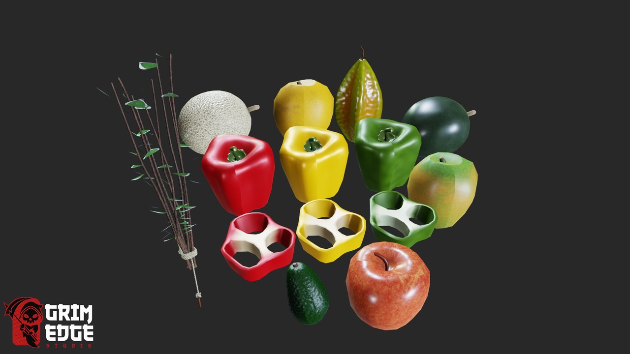 Media 1 for listing Medieval Food Stall Fruits Pack