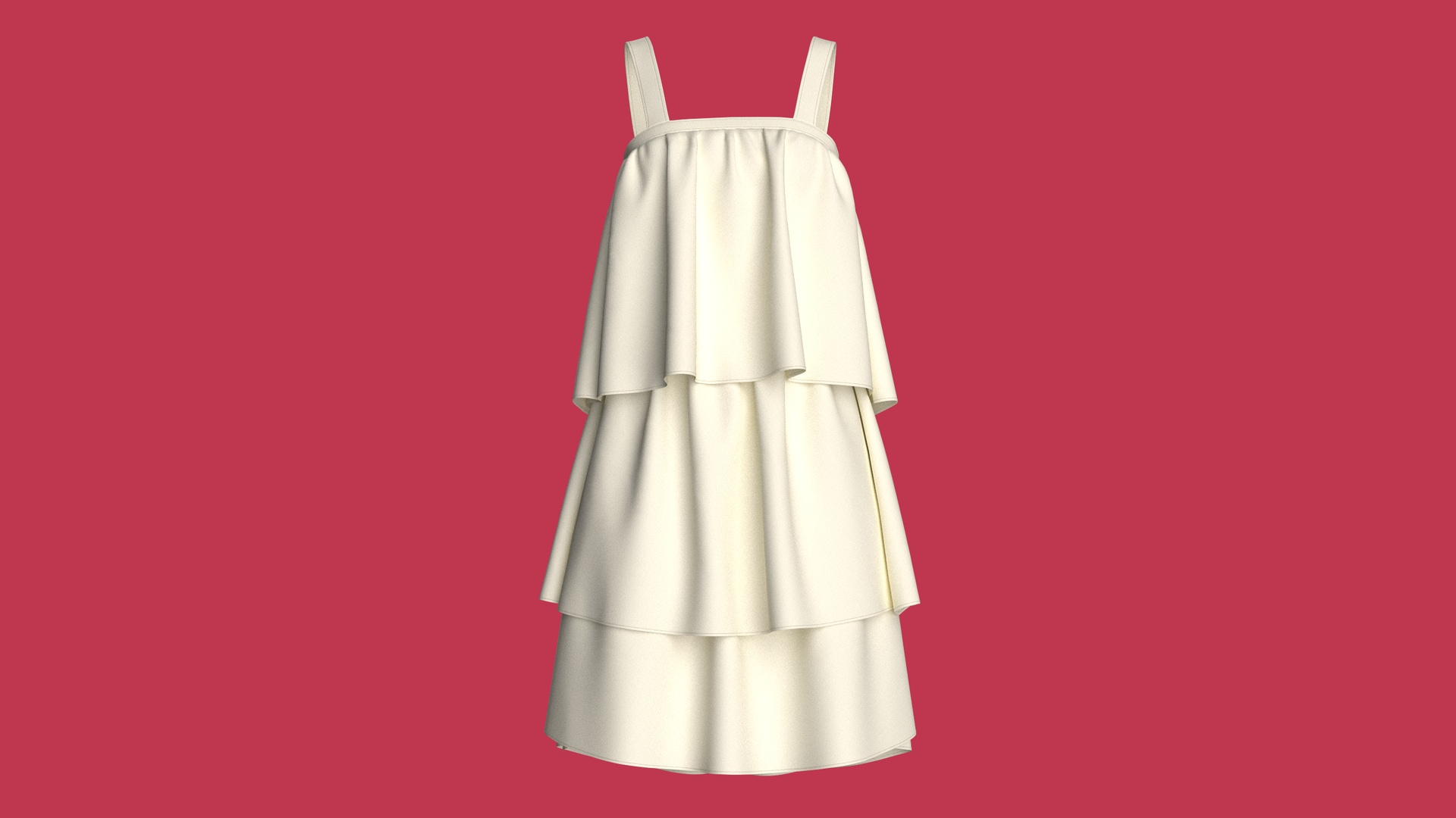 Media 1 for listing Girls Tiered Ruffle Mini Dress | High Poly