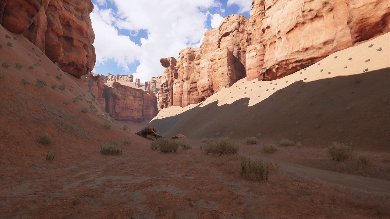 Media 1 for listing 3D Scanned Canyon - Modular Cliffs + Rocks, Grass and more