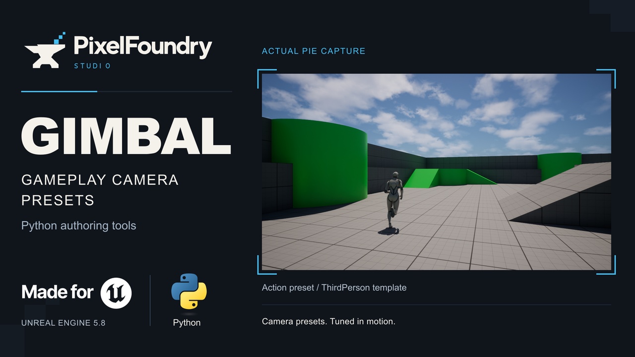 Media 1 for listing Gimbal - Gameplay Camera Presets & Python Authoring