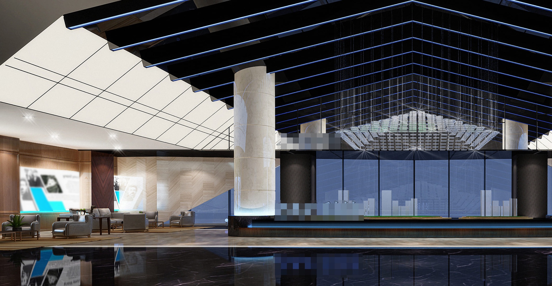 Media 1 for listing Luxury Corporate Lobby | Modern Headquarters Reception Hall