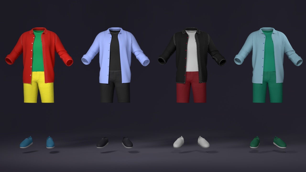 Media 1 for listing MetaOutfits – Summer Wear – Resort Male Outfit