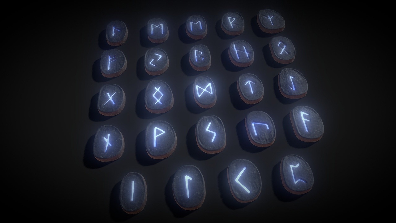 Media 1 for listing Lowpoly Ancient runes