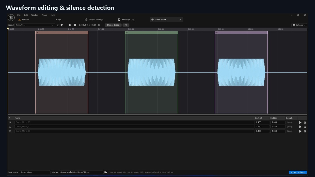 Media 1 for listing Audio Slicer – Waveform Editing & Silence Detection