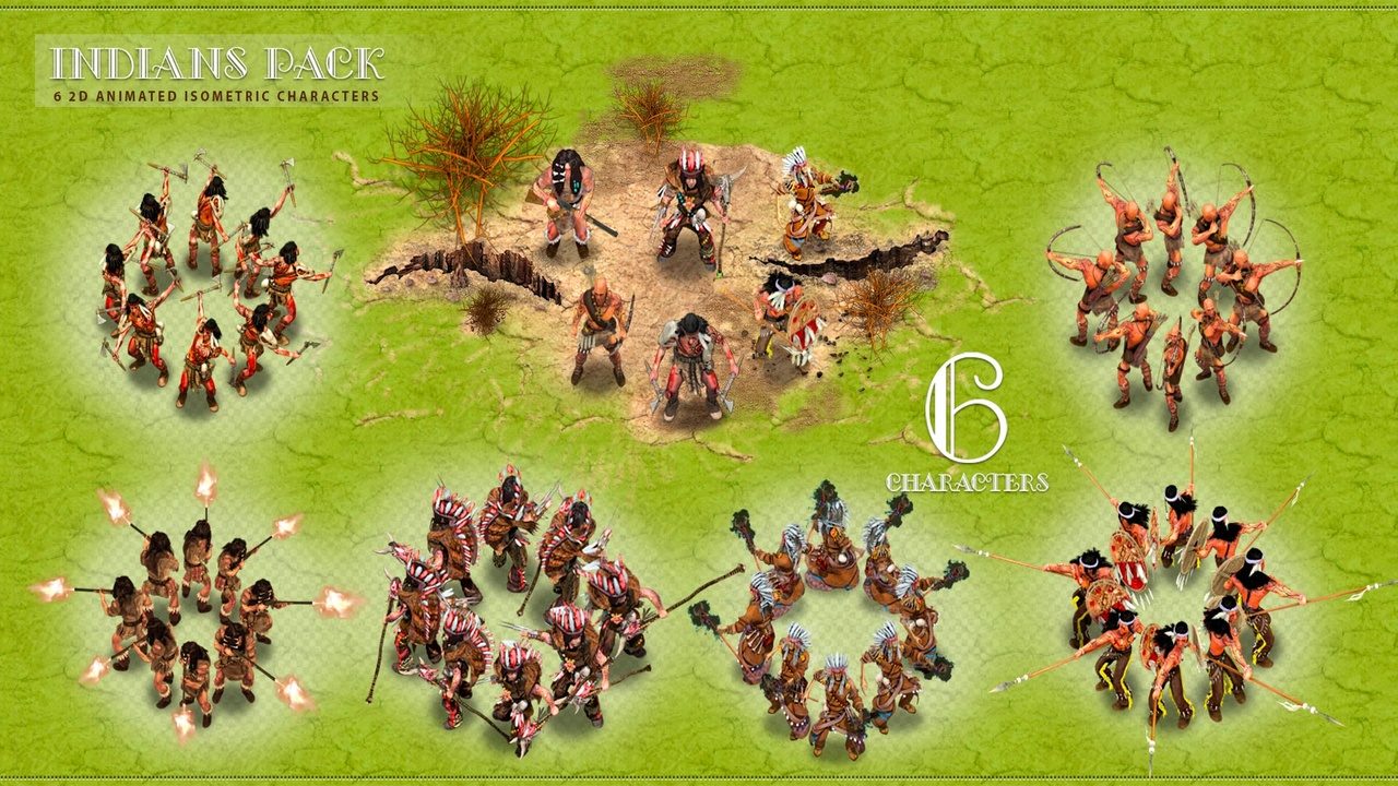 Media 1 for listing 2D Indian Tribe Pack