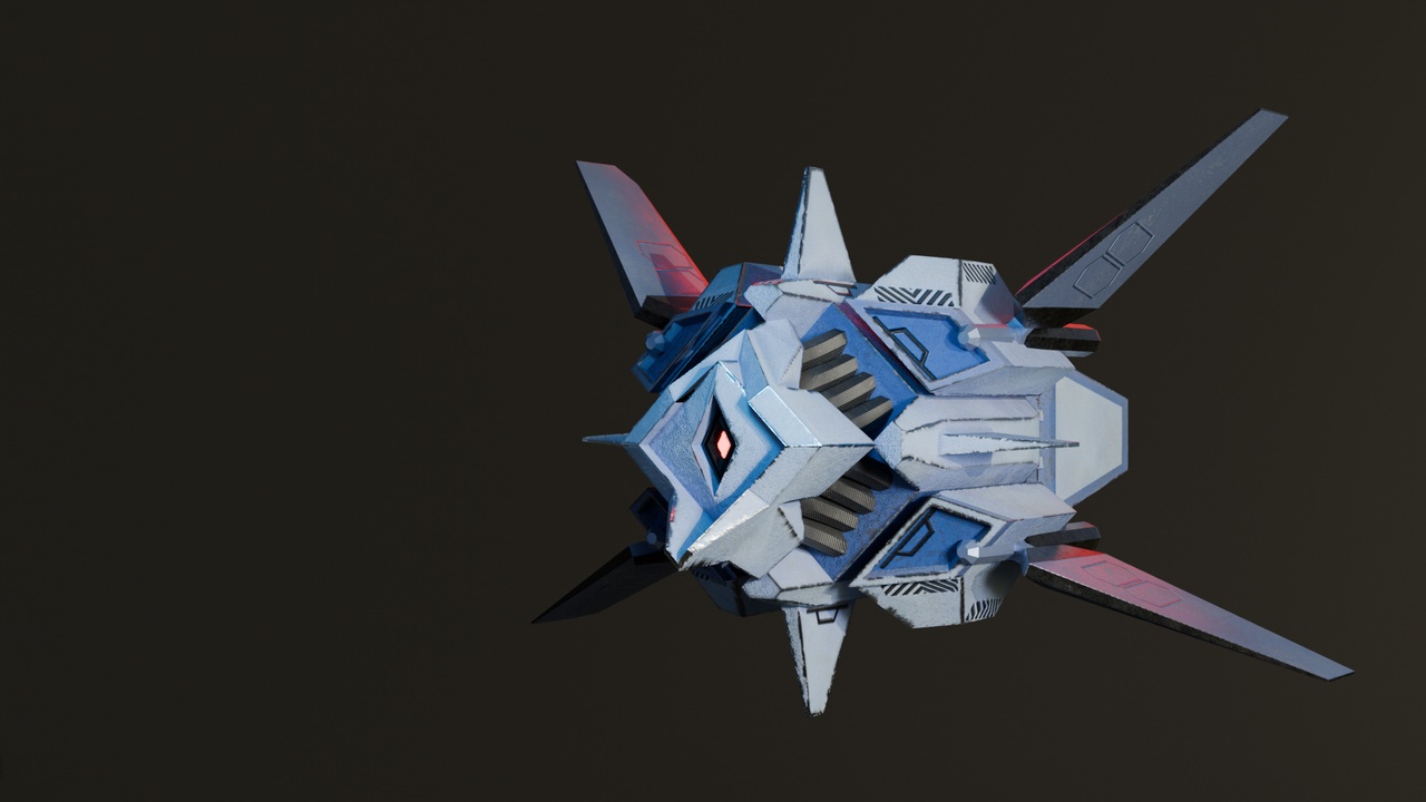 Media 1 for listing Low Poly Sci-fi Drone 2