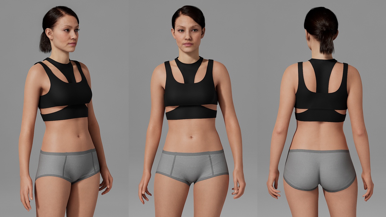 Media 1 for listing Layered Cutout Crop Tank Top for MetaHuman - Parametric
