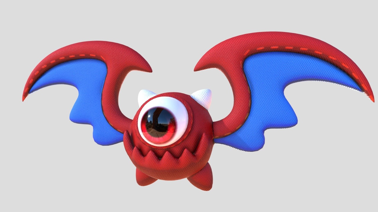 Media 1 for listing Red Cyclops Imp plushie