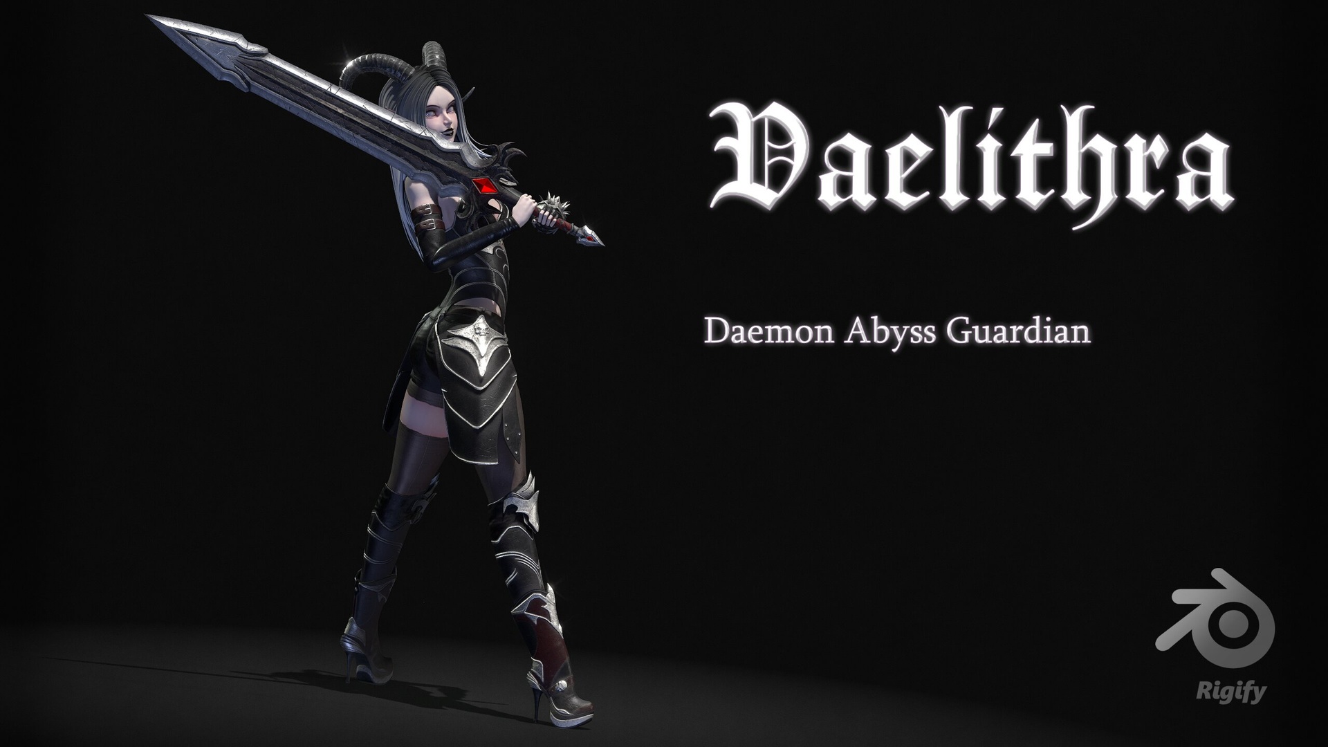Media 1 for listing Daemon Warrior Girl - Daelithra
