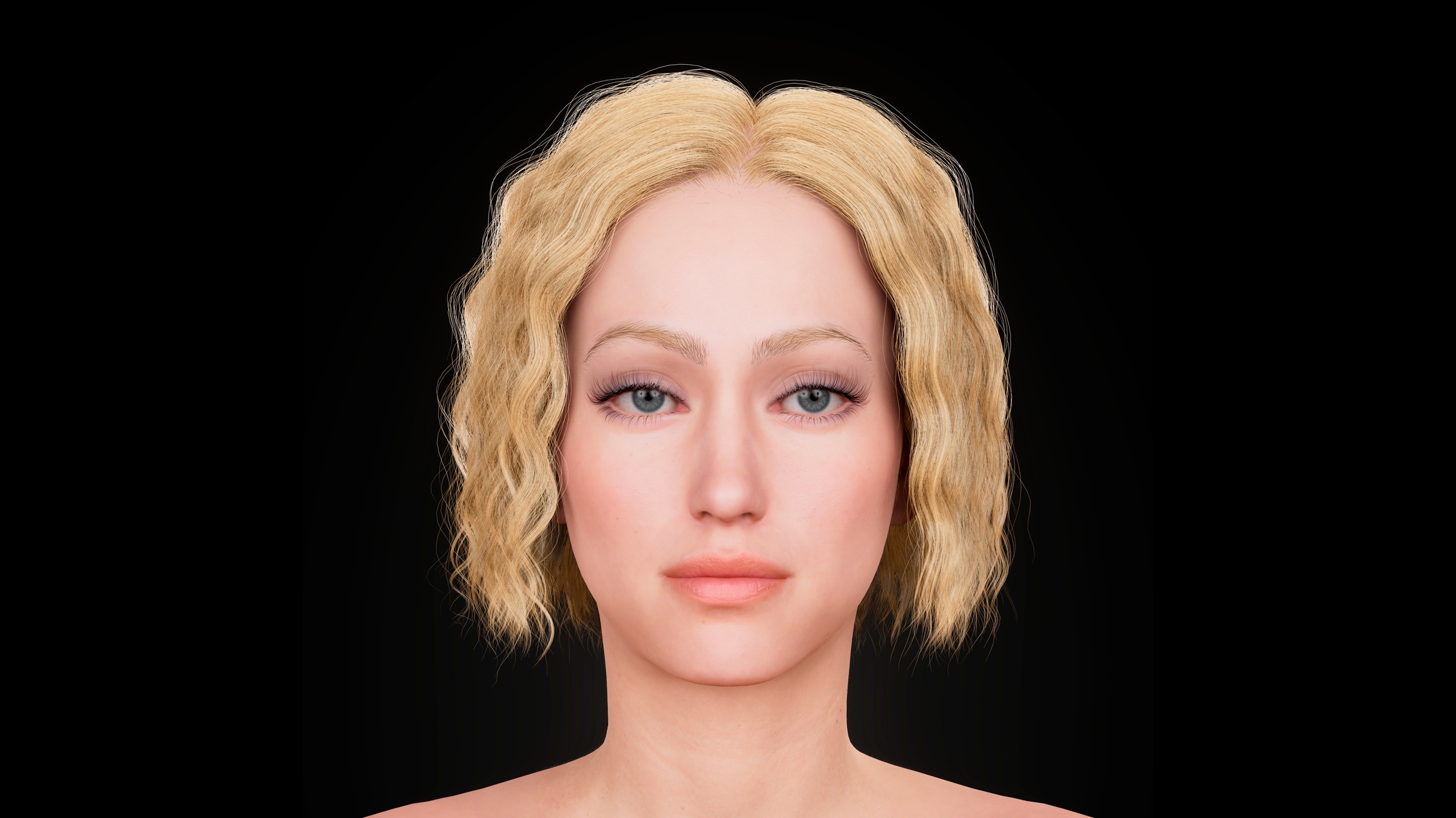 Media 1 for listing Medium Wavy Bob - MetaHuman Hair Groom