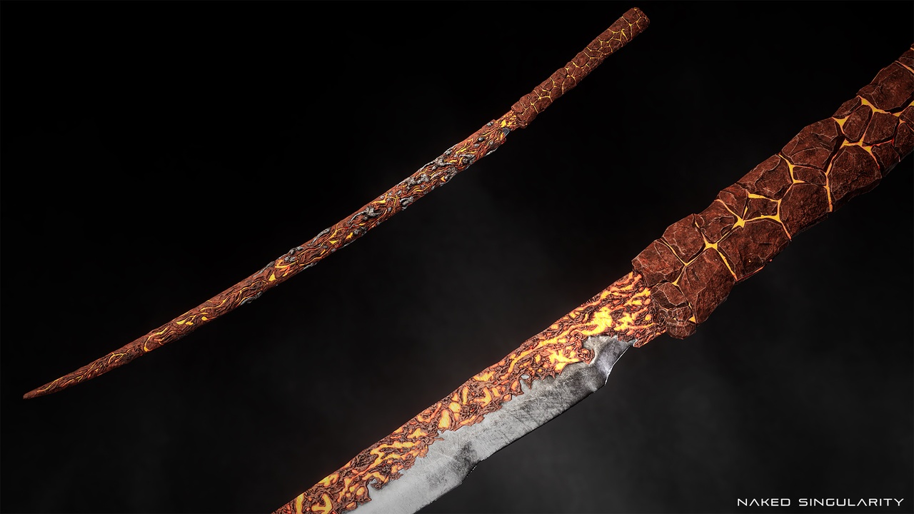 Media 1 for listing Hell Flame Katana - Japanese Fantasy swords