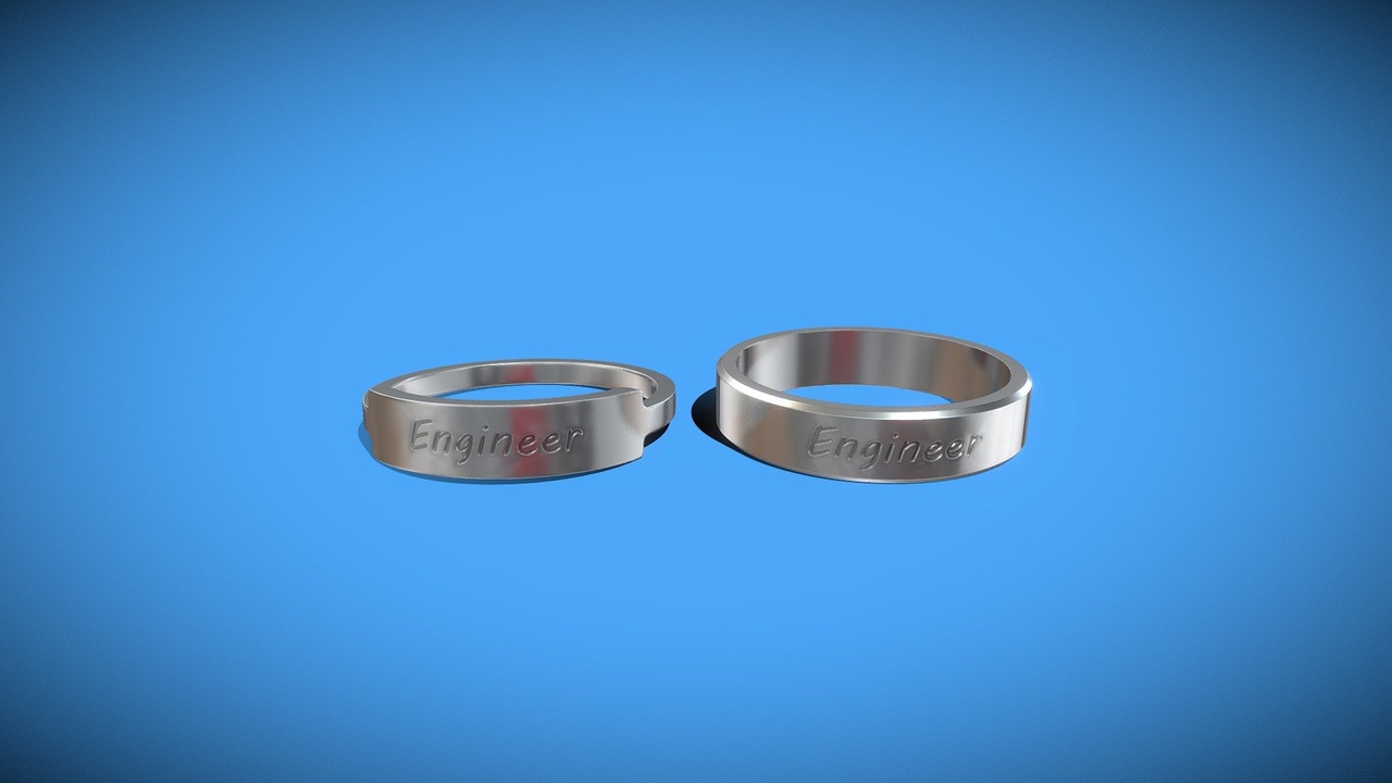 Engineer Couple Ring Platinum | Fab