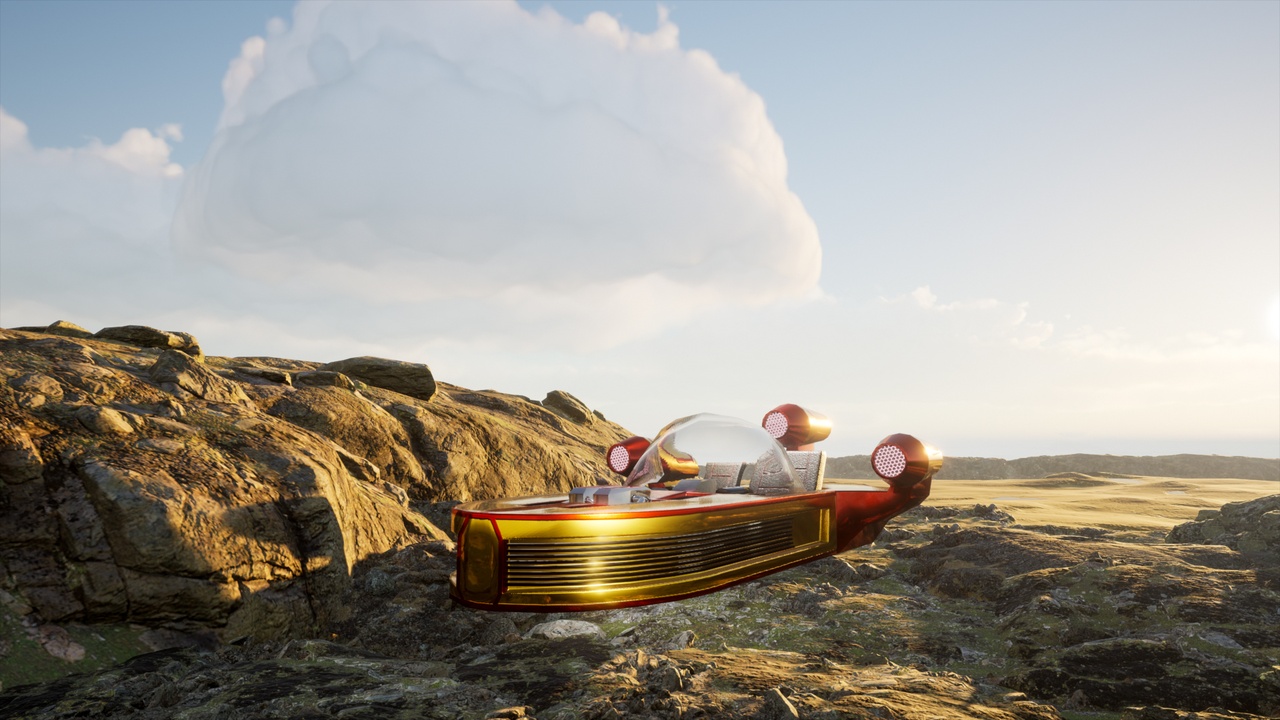 Sci-Fi Hover Car With Controller | Fab