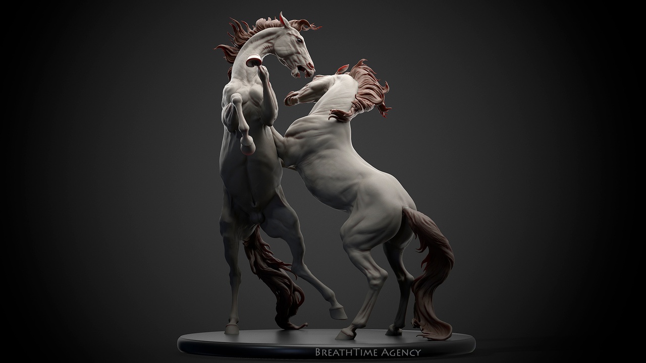 Media 1 for listing Horse fight  |  3D Sculpting