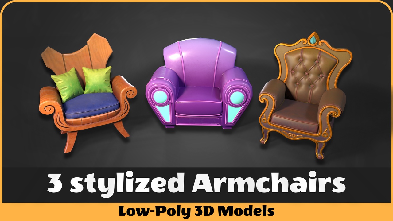 Media 1 for listing Stylized Armchairs Pack