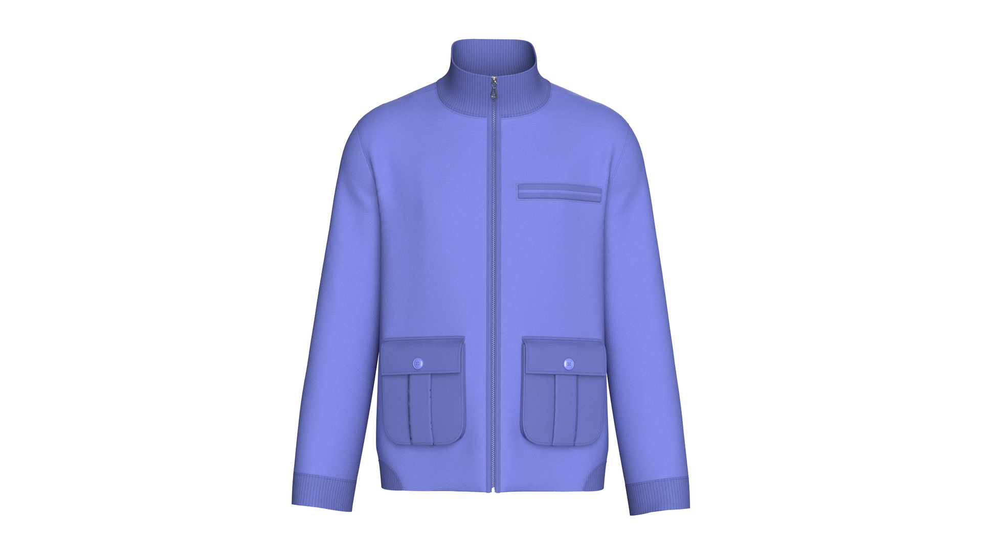 Media 1 for listing Men Full - Zip Jacket With Utility Cargo Pocket | High Poly