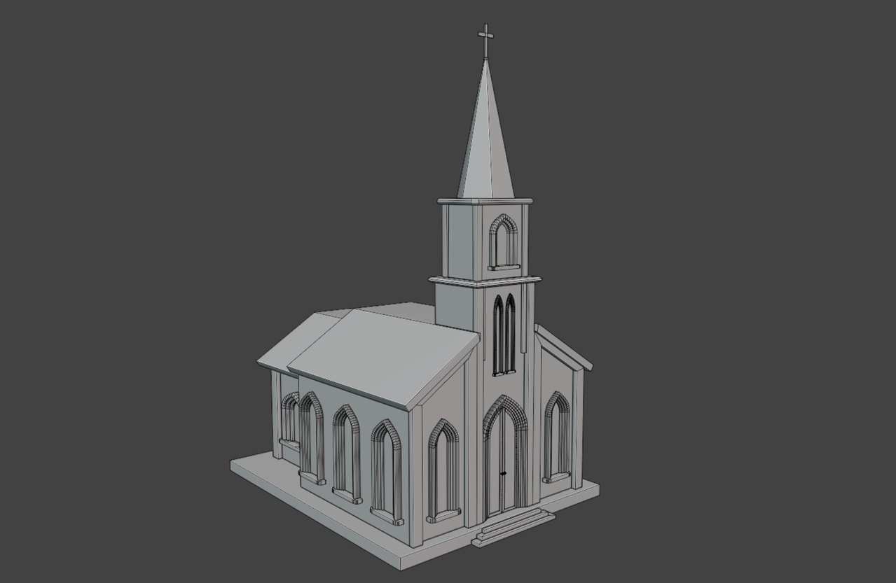 Media 1 for listing Stylized Church 3D Model