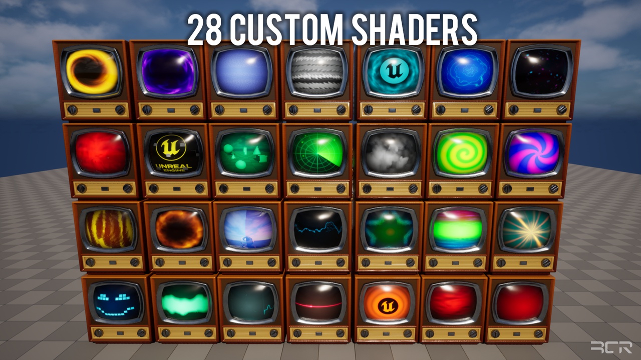 Media 1 for listing Stylized Vintage TV Bundle: Animated Screen Shaders & Low Poly Models