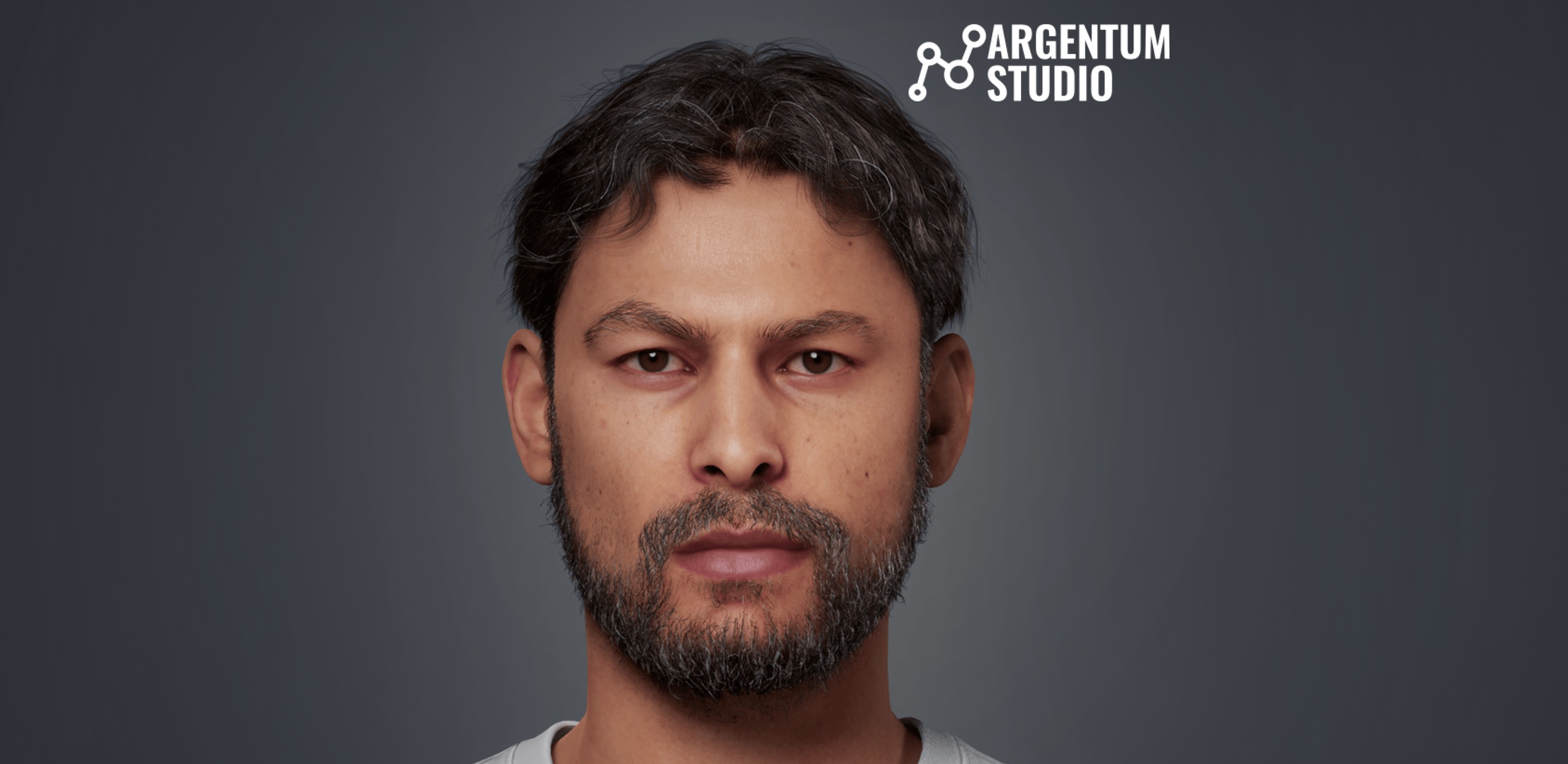 Media 1 for listing Male Middle Hair - Argentum - M001