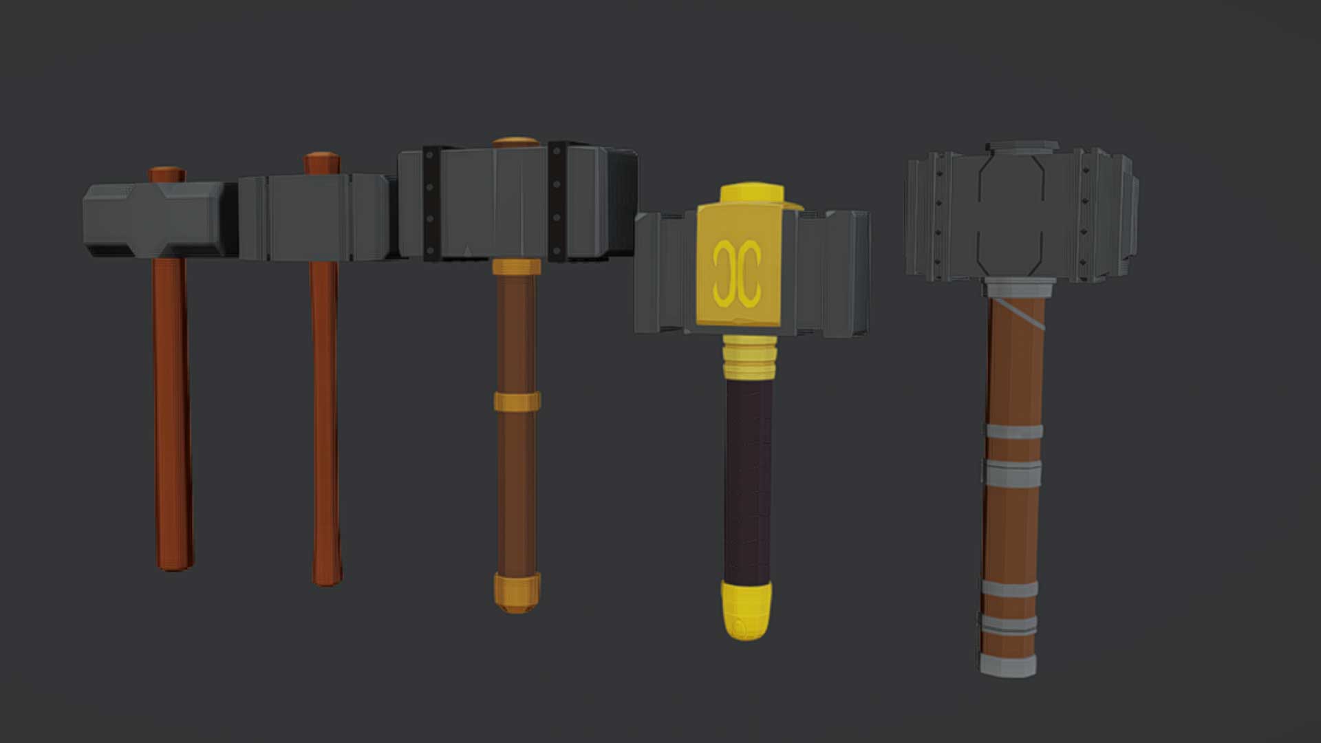Low Poly Warhammer Weapon Stylized Hammer | Fab