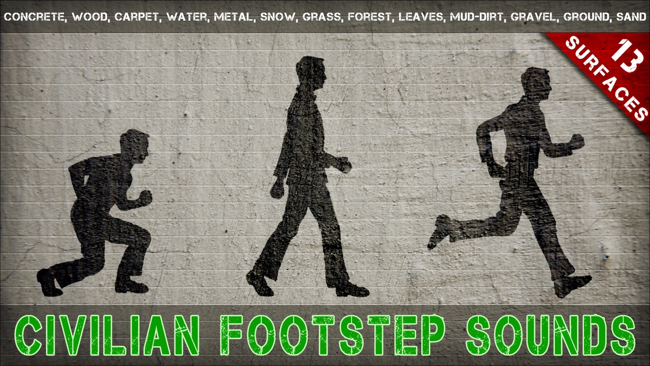 Media 1 for listing Civilian Footsteps Sound FX Collection