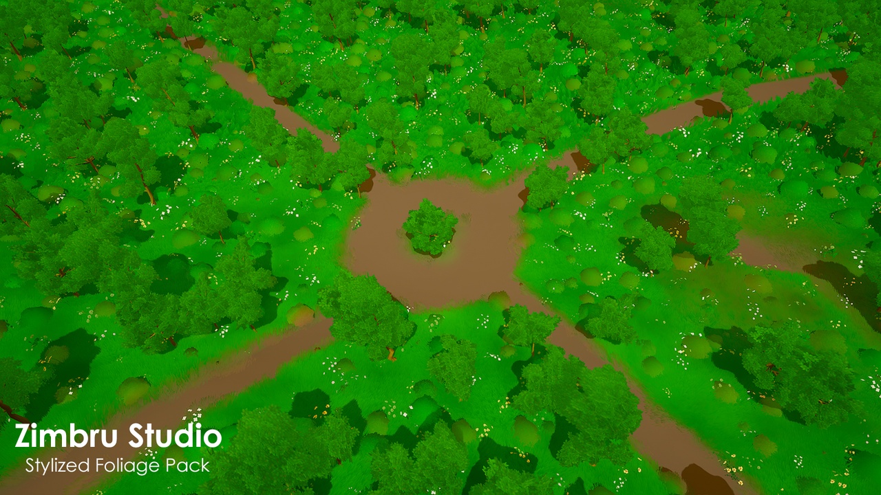 Stylized Foliage Pack 제품 등록을 위한 미디어 1개