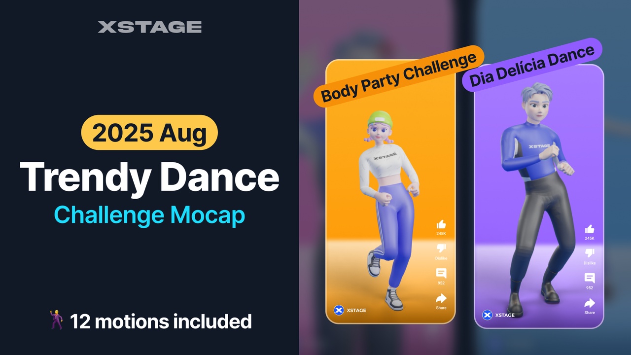 Media 1 for listing Trendy Dance Challenge Mocap Pack [2025 Aug]