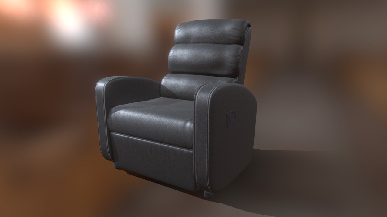 Media 1 for listing Leather Recliner Couch