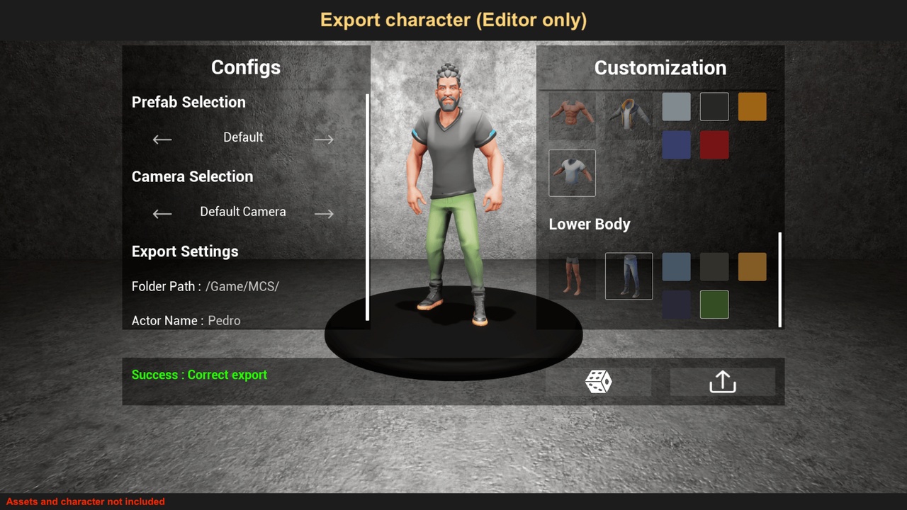Media 1 for listing Modular Character System : Customization - Multiplayer - MetaHuman