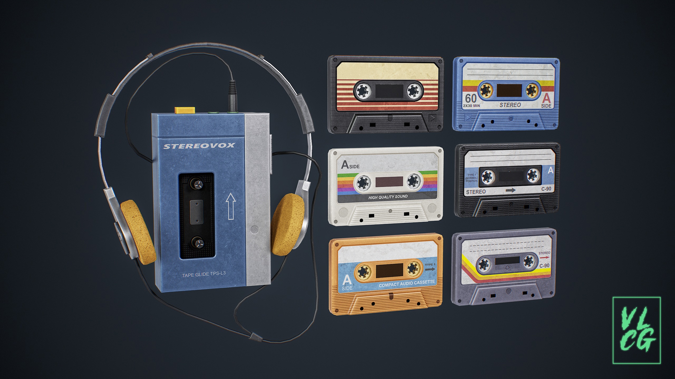 Media 1 for listing VLCG - Audio Cassette Player - Retro Music Player