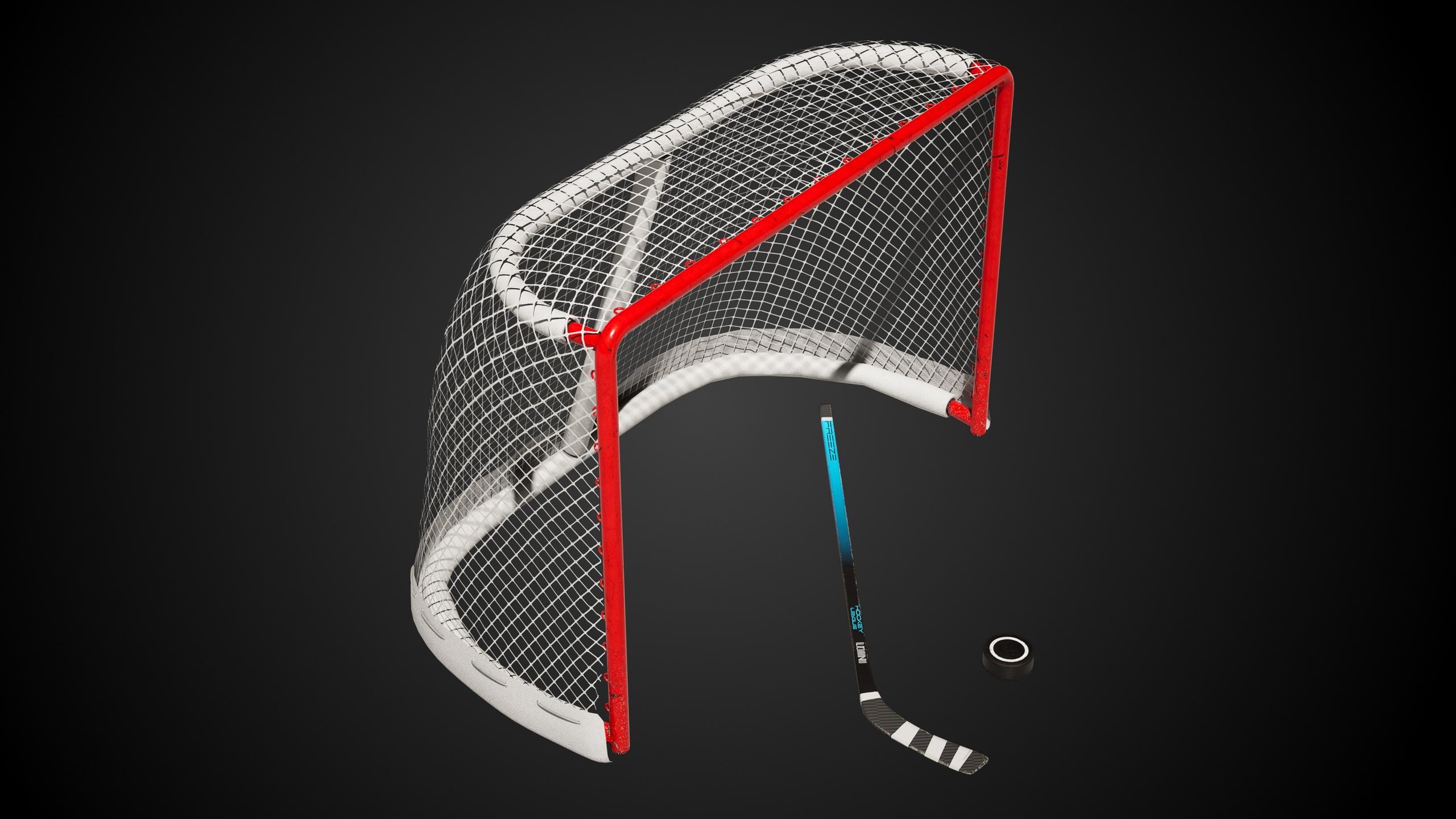 Media 1 for listing Ice Hockey Props (Stick, Goal and Puck)