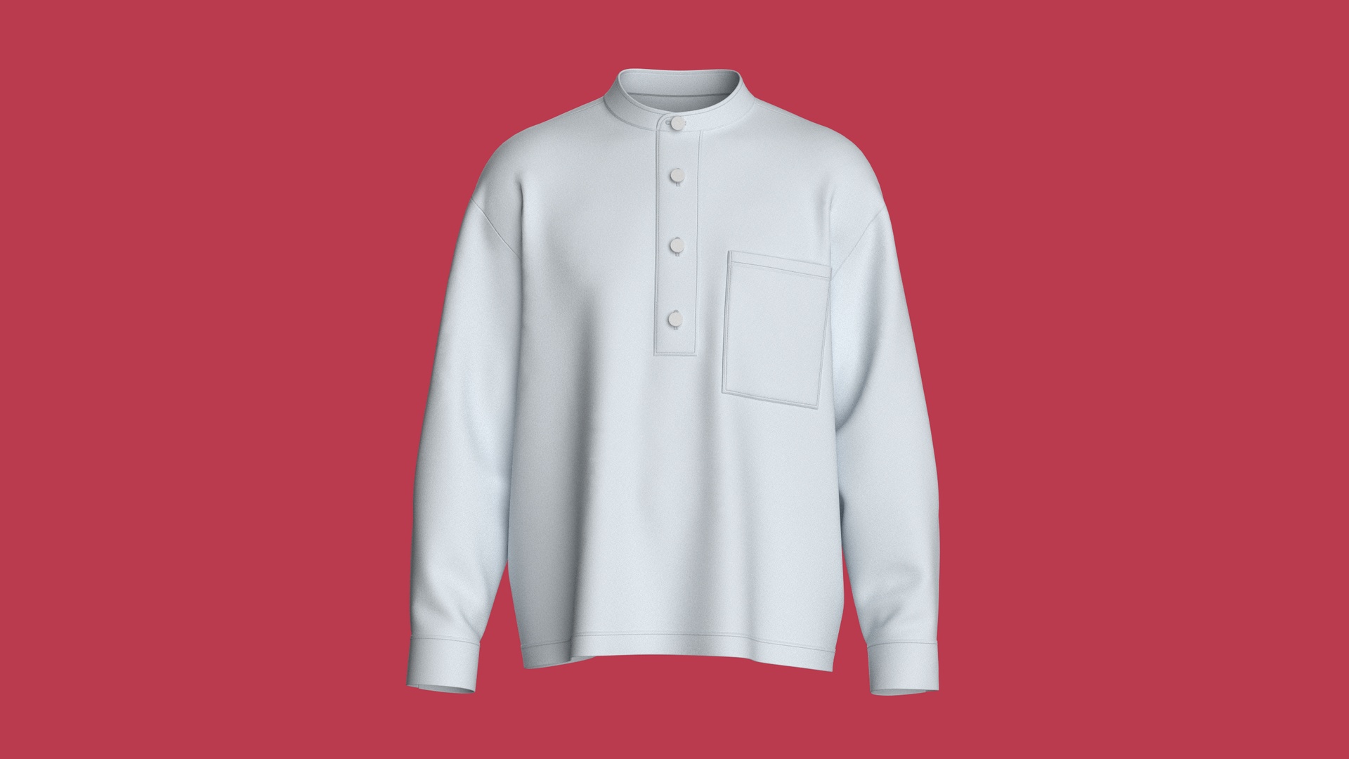 Media 1 for listing Men Long Sleeve Shirt With Pocket | High Poly