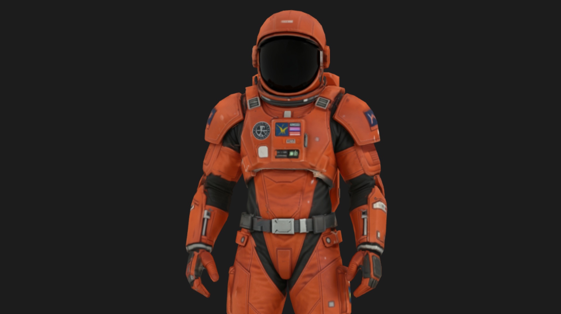 Media 1 for listing Sci-Fi Tactical Orange Vanguard Low-Poly 3d Model
