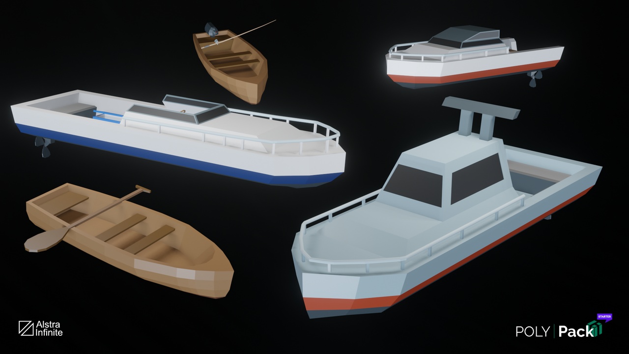 Media 1 for listing Boats - PolyPack Starter - Low Poly Asset