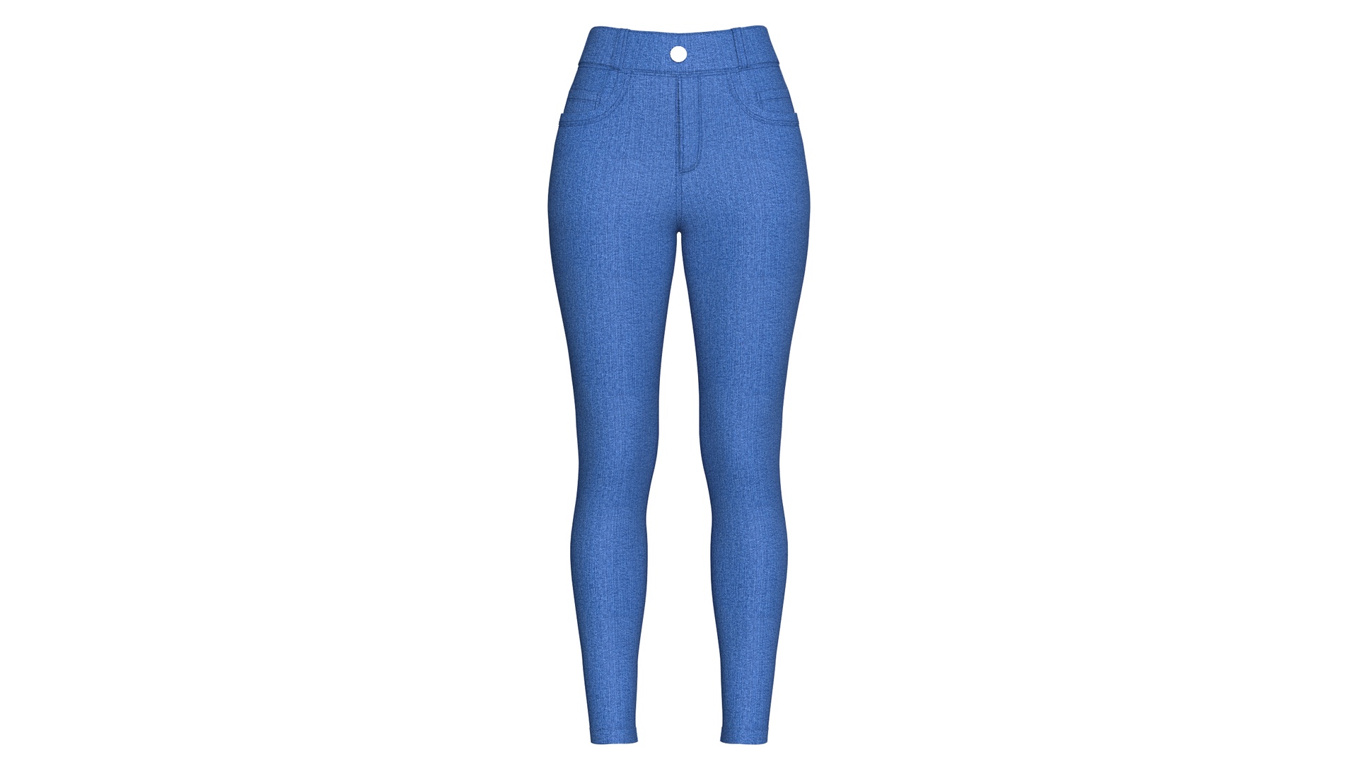 Media 1 for listing Girls High Waisted Skinny Fitted Denim Pant | High Poly