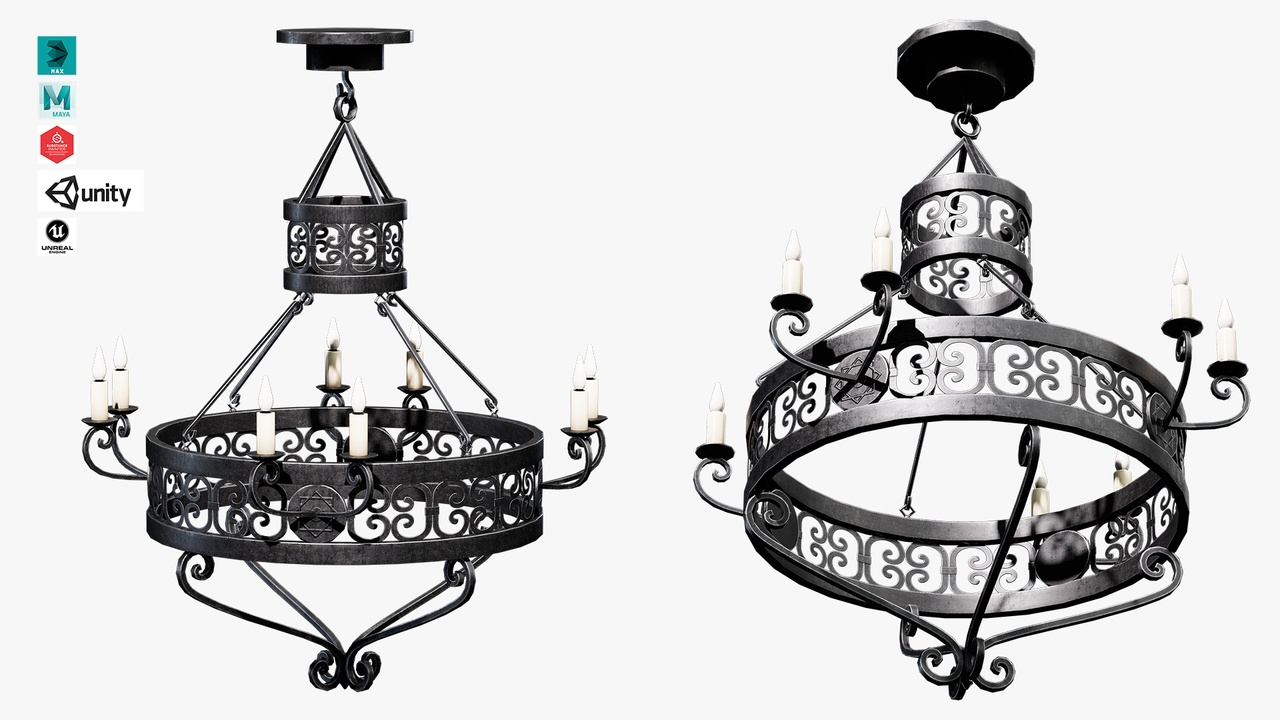 Media 1 for listing Iron Chandelier