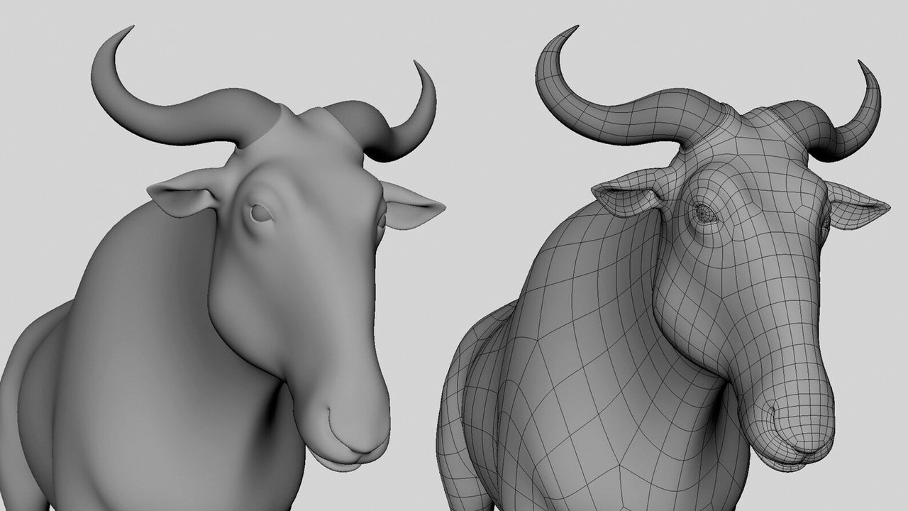 Media 1 for listing Wildebeest - Topology + UV Map