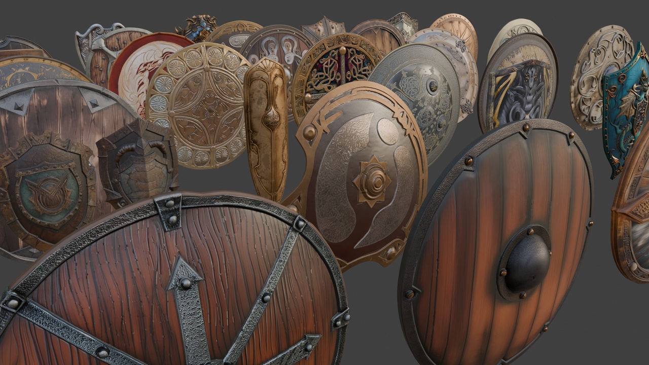 Media 1 for listing Medieval Fantasy Shields Pack